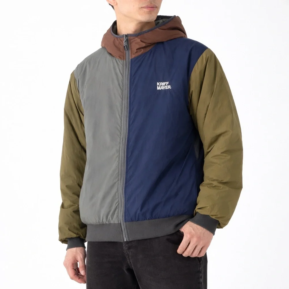 KRIFF MAYER M/L Japan Colorblock Sherpa Fleece Jacket reversible mens